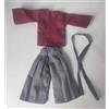 BOSWON 1/12 Riman rosso grigio Samurai vestiti (senza figura) per action figure MEZCO da 6 pollici