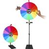 Aofesel 60 cm Ruota della Fortuna da girare, 14 colori personalizzati, supporto in metallo da 3,5 kg. Regolabile da 85 a 160 cm, ruota dei premi colorata per giochi a premi, giochi di parole, feste, carnevale