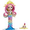 Enchantimals - Ocean Kingdom Personaggio Radia Pesce Arcobaleno e Amico Flo con Gonna Rimovibile, Corona e Scarpe, Giocattolo per Bambini 3+ Anni, HCF68