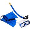 HEMOTON Set e Pinne in Pvc Blu Cinturino Tallone Regolabile di Snorkeling per Maschera Subacquea Regolabile per Avventure Subacquee All'aperto