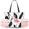 Generic Borsa a tracolla da donna con stampa fenicottero, grande borsa da palestra
