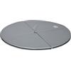 HOMCOM Tappetino Pieghevole per Pole Dance - Tappetino di Protezione Ø 150 cm Spessore 5 cm - Rivestimento in plastica Grigia