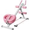 Baoblaze Macchina per Addominali Regolabile, per Esercizi a casa, per Gambe, Cosce, Glutei, Vita, Attrezzatura per Allenamento Addominale, Allenamento, Rosa