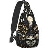 JUZGTSIT Zaino a tracolla alla moda per ciclismo, escursionismo, zaino da donna, con teschio di corvo, set per occultismo