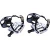 KQFCAZRE Pedale per Cyclette con Cinghie E Fermapiedi, per Pedali /16 O 1/2, Perno Corto da 12,7 mm