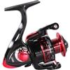 Minhe Mulinello da pesca corpo in metallo ingranaggi in ottone rapporto 5.2: 1 leggero acqua salata acqua dolce barca lago fiume roccia carpa spigola trota nero rosso (LK-5000)