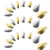 PartyKindom Lame senza da Zinco Pezzi in Lega Esche per 400 a Pesca Forma di Seme, Design Danni alla Lenza, Accessori per Spinnerbait in Acqua Salata per Creazione