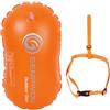 Générique Boa di nuoto in acqua libera in PVC 48 x 29 cm 220 g 176N galleggiabilità | Galleggiante gonfiabile a doppia camera con cintura regolabile per, gommone di sicurezza arancione
