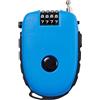Elnwnnkc Antifurto 4 Figure Password Cavo in Acciaio Retrattile Cavo Regolabile per Outdoor Amante Compatti Viaggio Combinazione Bike