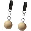 KQFCAZRE Maniglia per Palla da Arrampicata, Maniglie per Allenamento di Ginnastica in Legno con Cintura, Maniglia per Palla da Arrampicata per Bilanciere, Diametro 10 Cm 1 Paio