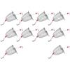 HGENAHGTF 10Pcs Gabbia di Pesca Esche Da Pesca Gabbie Alimentatore Gabbia Esche Holder Lure Basket Feeder Holder Acciaio Attrezzatura Precisioni Saldato Pesce