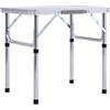 Mandloder Mangloder - Tavolo da campeggio pieghevole in alluminio, 60 x 45 cm, leggero, portatile, stabile, per esterni, giardino, campeggio, picnic, festival, balcone, roulotte, camper, stabile
