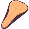 Belnotelt Coprisedile per bicicletta, in silicone, cuscino in spugna 3D, sella per mountain bike, sella per bicicletta da strada, imbottitura in gel spesso, protezione comfort per ciclismo (arancione)