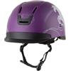 Qianly Cappello da Equitazione Traspirante, Stabile, Regolabile, Professionale, Leggero, Ideale per L'allenamento Quotidiano E con Un Tocco di Stile, Viola, M