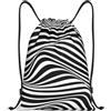 RRhgipp Wave Stripe Coulisse Zaino Sport Palestra Sackpack Tasca Impermeabile String Bag Donne Uomini Scuola, Nero , M, Classico