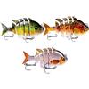 Generic LOS DE LA BAZN, LOS Pisos de Fishing - Kit realistico di esche da pesce con ganci per pesci, 3 pezzi, Crankbaits Gear per luccio, blu, salmone, trota