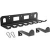 FytStycale Porta Manubri per Garage, Palestra, Mensola a Muro, Organizer per Elastici con 8 Ganci, Scaffale Portaoggetti per Attrezzature Fitness