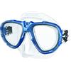 SEAC Fox, Maschera Sub per Immersioni Subacquee e Snorkeling con Custodia, Predisposizione Graduata per Miopia, qualità Professionale Unisex Adulto, Trasparente/Blu Metal