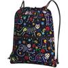 WHJSHOP Sugar Horror Skull Prints Zaino con cerniera e coulisse, leggero, impermeabile, per viaggi, yoga ed escursionismo