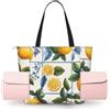 Generic Borsa di totalizzatore di yoga delle donne gialle della stampa del limone, grande borsa