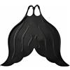 AsrMyjcx Monofin Allenamento Nuoto Fin Piscina Silicone Gomma Coda Sirena Supporto Tecnico Allenamento Adatto a Nuoto Piscina Fotografie Subacquee Attività Ricreative , Nero Elegante , 30-33