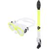 Stylebest Set da Snorkeling per Adulti Occhialini in Vetro Temperato Antiappannamento con Tubo da Snorkeling a Secco per Avventure Subacquee Set 1 PC (Gialla)