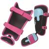 Xgdsnly Set Protezioni Baseball Pannelli Azzurri Guardie con Chiusura a Strappo Set Ginocchiere Gomitiere Polsiere Anelli Metallici