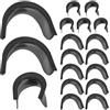 TOYANDONA Rivestimenti per Buche Tavolo da Biliardo Nero Set da 3 in Plastica Compatibilità e Protezione Angoli per Estendere la Durata del Tavolo