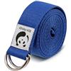 Slim Panda Cinghia Yoga In Cotone, Stretching Cintura Yoga Yoga Attrezzi per Fitness, Fascia Elastica Esercizi con Fibbia Scorrevole in Metallo per Principianti e Avanzati, Diversi Colori (180/250cm)