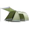 Foumteex Tenda a tunnel, tenda da campeggio per 4 persone, 5000 mm, impermeabile, tenda familiare, tenda di gruppo, 420 x 260 x 150 cm, tenda da campeggio con tettoia, cabina per dormire, tenda con fondo