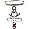 RigPunkt Set di sospensione per antenna (set di rigging), vortice + carretto + 2 moschettoni + anello rotondo senza ancoraggio a soffitto per altalena per bambini, asciugamano da yoga, grotta