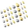 PRETYZOOM 400pezzi Spinnerbait Lame Metalliche Dorate e Argento per Pesca Lama Antidanno per Filo Alta Riflettività e Minima Resistenza per Acqua Dolce e Salata