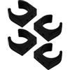 GLEAVI Set 4 Pezzi Portacanne da Pesca da Barca in Nylon Nero Clip per Fissaggio Tubi, Design Elegante per Accessori Barca e Supporto Pagaia Resistente per Uso Marino