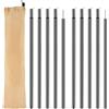 Muyohix Palo Telescopico per Tenda, Set di 2 Pali per Vela Ombreggiante, Pali Regolabili per Teloni, Pali da Campeggio, Pali per Teloni, Tende, Tendaggi, Teloni da Campeggio da 50 cm a 200 cm