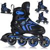 SPORTRIKE Pattini in linea 4 in 1, pattini in linea regolabili, per bambini e adulti, cuscinetti ABEC7, taglie 29-43