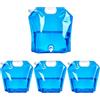 Oyiclyea 4 sacchetti per acqua pieghevoli da esterno, blu, 5 L + 10 L, borsa dell'acqua pieghevole con rubinetto, riutilizzabile, facile da pulire, da portare con te per campeggio, escursionismo