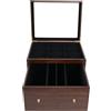 Hellery Trading Card Storage Box Organizer per Carte Sportive E da Collezione Contenitore Robusto in Legno Scatola con Finestra Chiara Adatto per Collezionist, Nero