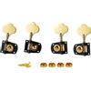 KAISH Nero con oro 2 + 2 Cloverleaf Accordatori per basso, accordatura dei bassi per Standard/Highway One Series Jazz J Bass/Precision P Bass