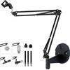 AYIZON Supporto per microfono da parete con Supporti pieghevole compatibile con Blue Yeti Snowball Nano X and Razer HyperX Elgato USB microfono a condensatore per streaming dal vivo, YouTube, Corso online
