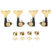 KAISH 4 corde 2R2L 18:1 sigillati Bass Tuners Bass Guitar Tuning Keys Tuning Machine Heads per Ibanez/Yamaha Style acustico/basso elettrico nero con oro