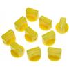 KAISH Confezione da 10 manopole per pedale effetto chitarra AMP manopola puntatore con vite di fissaggio giallo
