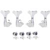 KAISH 4 Corde 2R2L 18:1 Sigillate Bass Tuners Bass Guitar Tuning Keys Tuning Machine Heads per Ibanez/Yamaha Style Acustico/Basso Elettrico Cromato