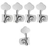 KAISH Cloverleaf - Accordatori per basso a 5 corde, 5 corde, tasti per accordatura per basso, standard, Highway One Series, Jazz Bass J Bass/Precision Bass P Bass Chrome 4 destra/1 sinistra
