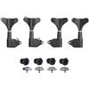KAISH 4 corde 2R2L 18:1 sigillati Bass Tuners Bass Guitar Tuning Keys Tuning Machine Heads per Ibanez/Yamaha Style acustico/basso elettrico nero