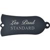 KAISH 2 fori in metallo nero 1 strato per chitarra Truss Rod Cover con lettere bianche STANDARD stampa ferro Truss Rod Cover per USA Les Paul LP/SG
