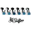 KAISH Chrome 6 chiavi di sintonizzazione in linea per chitarra Tuner Teste per Strat Tele