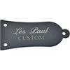 KAISH 3 fori in metallo nero per chitarra Truss Rod Cover con lettere bianche CUSTOM Iron Truss Rod Cover per Epiphone les Paul LP/SG/ES