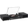 Udreamer Giradischi con 2 altoparlanti stereo doppio, giradischi vintage Bluetoo