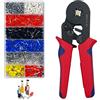 Newaner pinza crimpatrice capicorda con 1200 puntalini, 8 tipi puntale isolato premium 0.5-10 mm², strumenti di crimpatura,autoregolante connettori terminali elettrici a crimpare per elettricisti