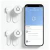 Comboss Sensore di perdita d'acqua WiFi intelligente con allarme da 100 dB e notifiche push sull'app, sensore di perdite per cucina, bagno e lavatrice, 2 pezzi